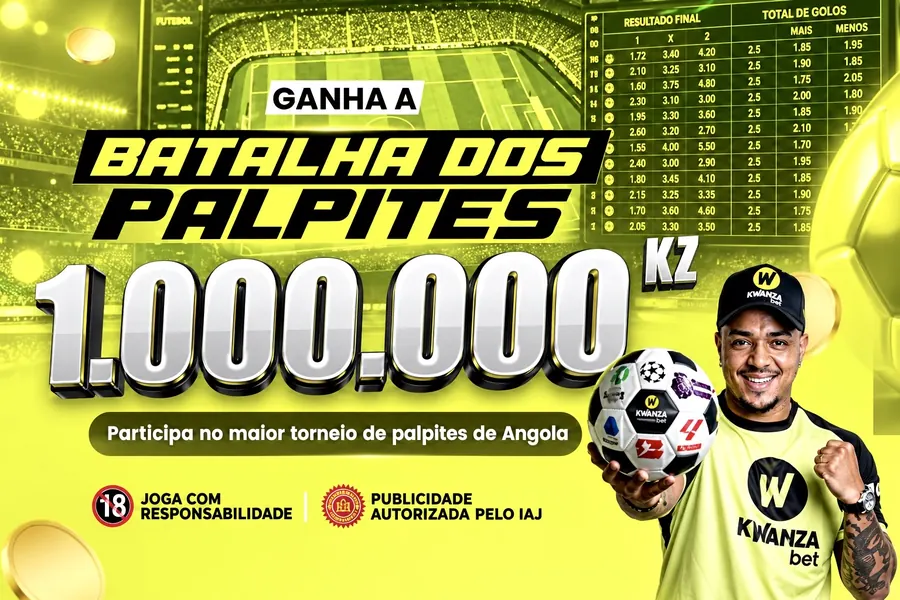 Batalha dos Palpites KwanzaBet — 1.000.000 Kz em prémios
